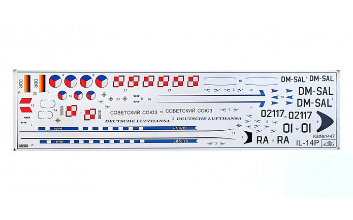 Ilyushin IL-14P DDR Lufthansa DDR civil aircraft Scale 1:144 Amodel AMO1447 Plastic Airplane Model Kit