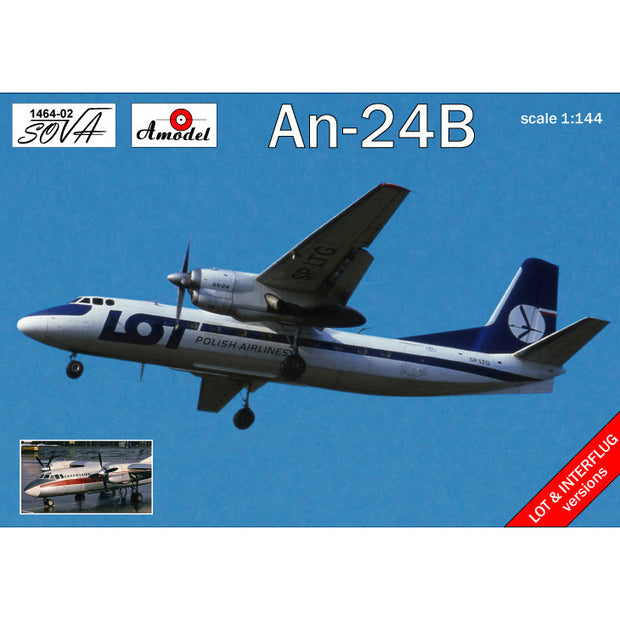 Antonov An-24B Scale 1:144 Amodel AMO1464-02 Plastic Airplane Model Kit