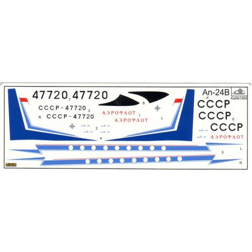 Antonov An-24B passenger airliner Scale 1:144 Amodel AMO1464 Plastic Airplane Model Kit