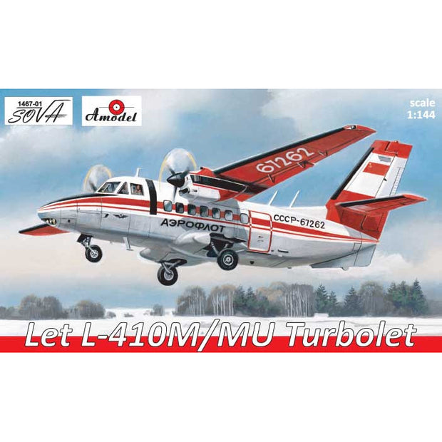 Let L-410M/MU Turbolet Scale 1:144 Amodel AMO1467-01 Plastic Airplane Model Kit