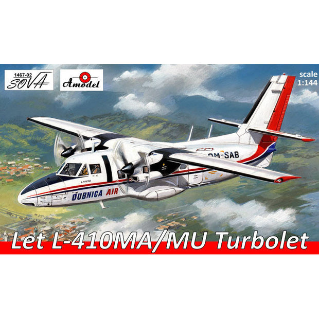 Let L-410MA/MU Turbolet Scale 1:144 Amodel AMO1467-02 Plastic Airplane Model Kit