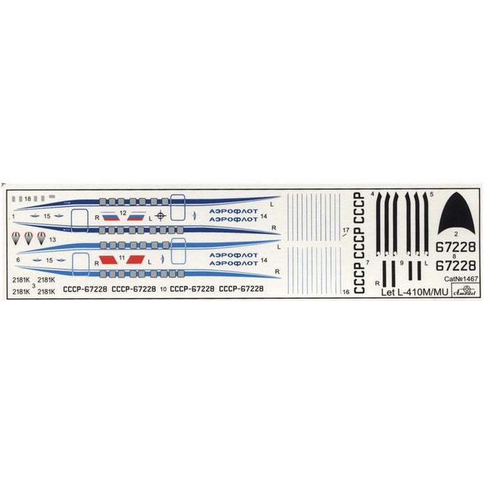Let L-410M/MU Turbolet Scale 1:144 Amodel AMO1467 Plastic Airplane Model Kit