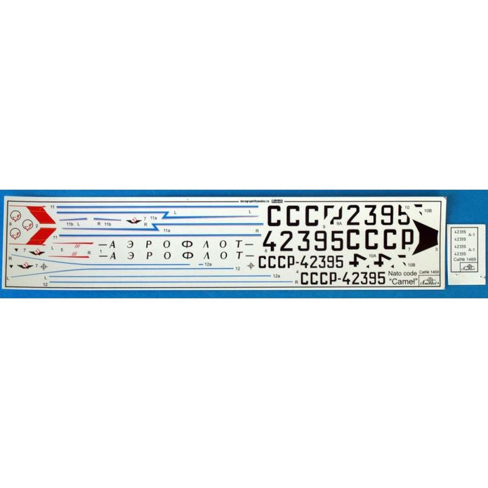 Tupolev Tu-104 airliner, Aeroflot, kit1 Scale 1:144 Amodel AMO1469 Plastic Airplane Model Kit