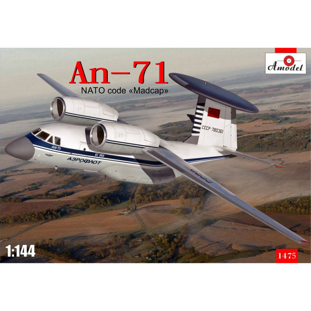 Antonov An-71 "Madcap" Soviet AWACS aircraft Scale 1:144 Amodel AMO1475 Scale Airplane Model Kit