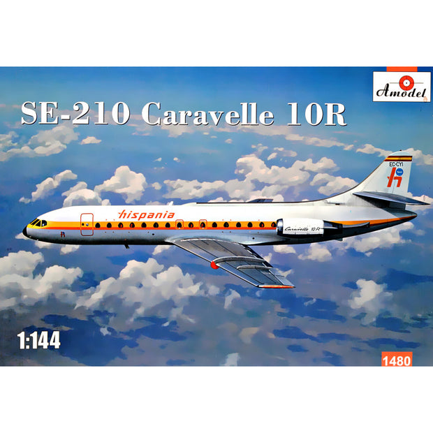 SE-210 "Caravelle" 10R Scale 1:144 Amodel AMO1480 Plastic Airplane Model Kit
