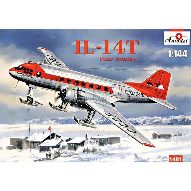Ilyushin IL-14T Polar aviation Scale 1:144 Amodel AMO1481 Plastic Airplane Model Kit