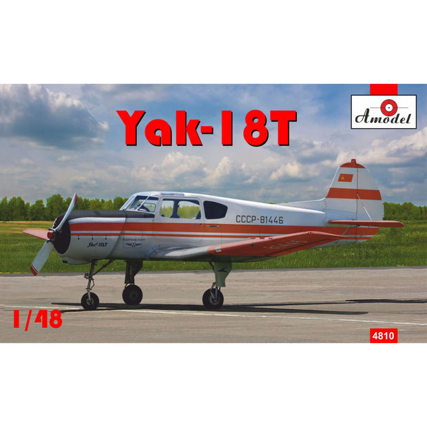 Yakovlev Yak-18T "Red Aeroflot" Scale 1:48 Amodel AMO4810 Plastic Airplane Model Kit