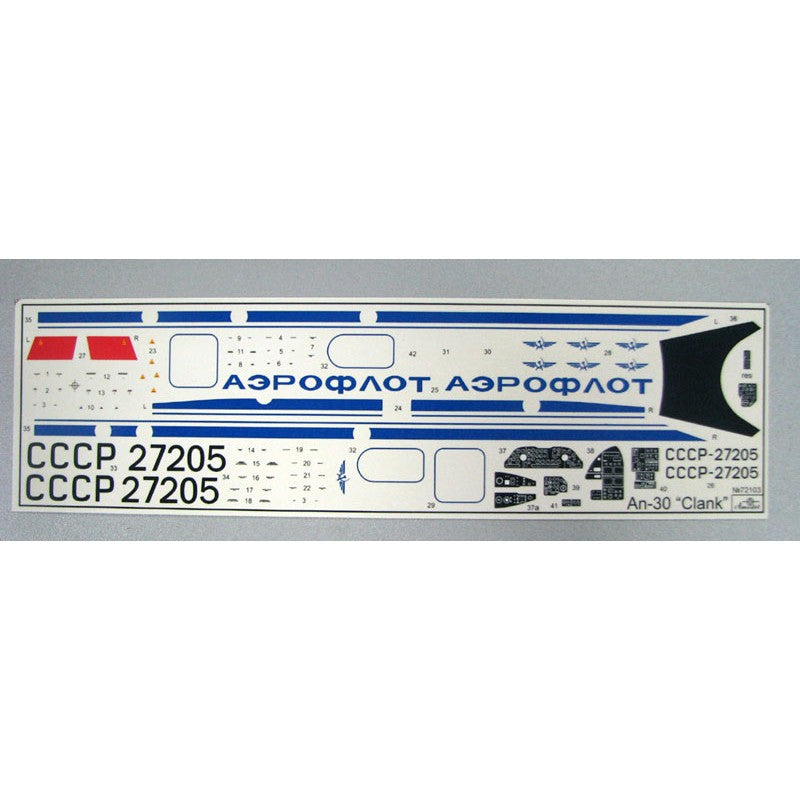 Antonov An-30 'Clank' Soviet aerial cartography aircraft Scale 1:72 Amodel AMO72103 Scale Airplane Model Kit
