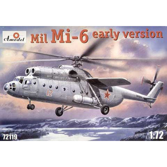 Mi-6 Soviet helicopter, early Scale 1:72 Amodel AMO72119 Plastic Helicopter Model Kit