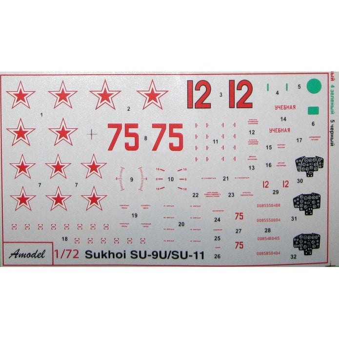 Su-9U Soviet training aircraft Scale 1:72 Amodel AMO72122 Plastic Airplane Model Kit