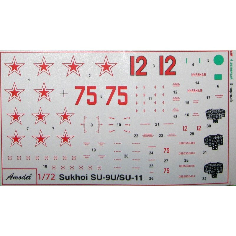 Su-9U Soviet training aircraft Scale 1:72 Amodel AMO72122 Plastic Airplane Model Kit