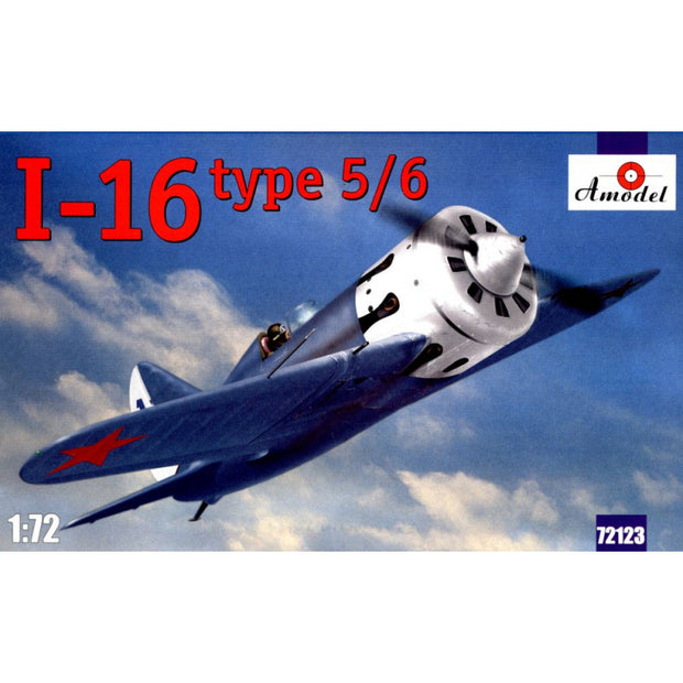 I-16 type 5/6 Soviet fighter Scale 1:72 Amodel AMO72123 Plastic Airplane Model Kit