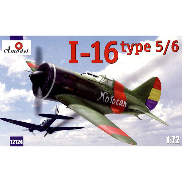 I-16 type 5/6 Soviet fighter Scale 1:72 Amodel AMO72124 Plastic Airplane Model Kit