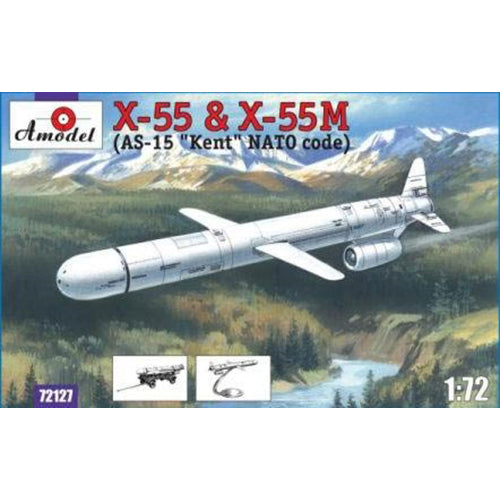 X-55 & X-55M (AS-15 Kent) strategic missile Scale 1:72 Amodel AMO72127 Plastic Airplane Model Kit