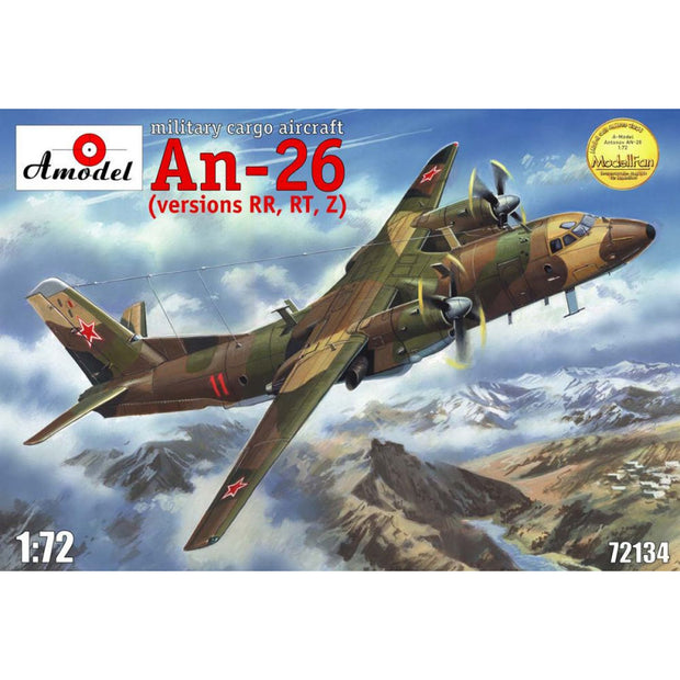 An-26 RR,RT,Z version, military cargo Scale 1:72 Amodel AMO72134 Plastic Airplane Model Kit