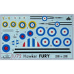 Hawker Fury I/II USAF fighter Scale 1:72 Amodel AMO72138 Scale Airplane Model Kit