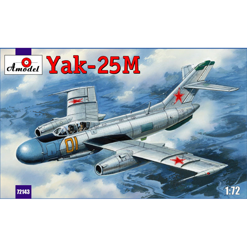 Yak-25M Soviet fighter Scale 1:72 Amodel AMO72143 Plastic Airplane Model Kit