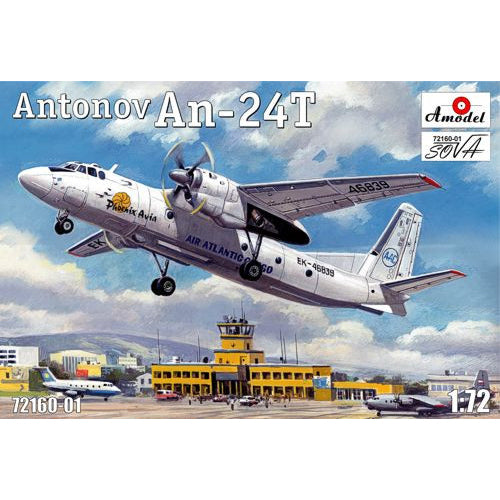Antonov An-24T Phoenix Avia Scale 1:72 Amodel AMO72160-01 Plastic Airplane Model Kit