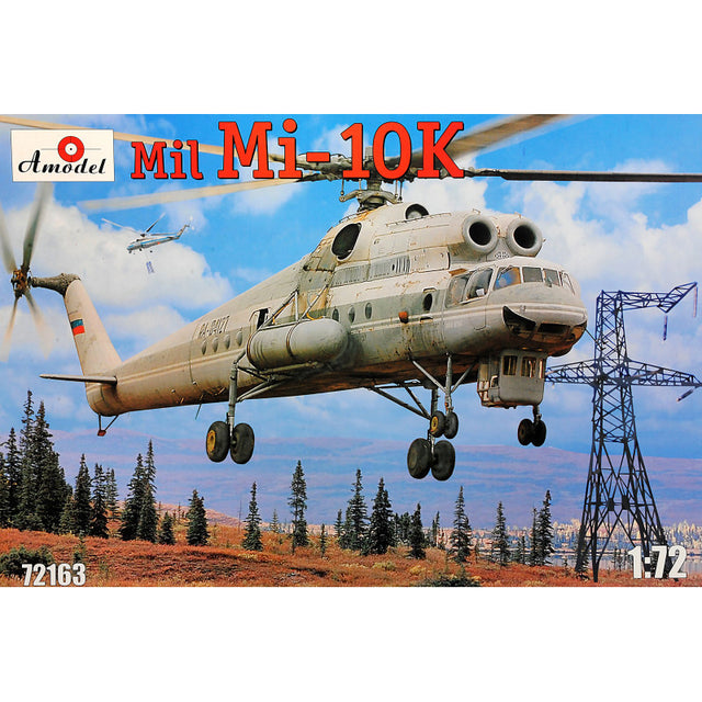 Mi-10K Soviet 'Flying Crane' Scale 1:72 Amodel AMO72163 Plastic Helicopter Model Kit