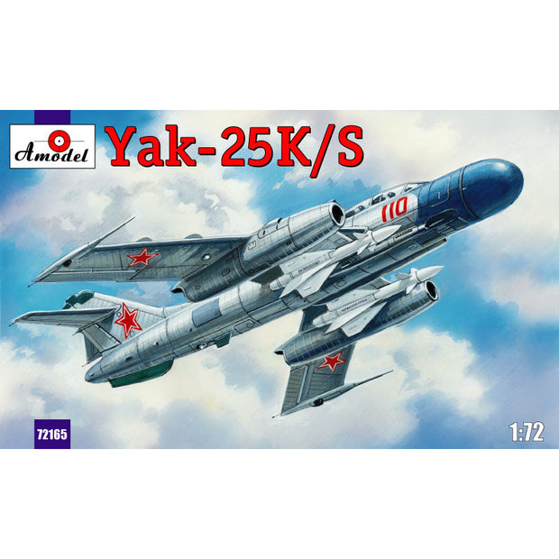 Yak-25K/S Soviet fighter Scale 1:72 Amodel AMO72165 Plastic Airplane Model Kit