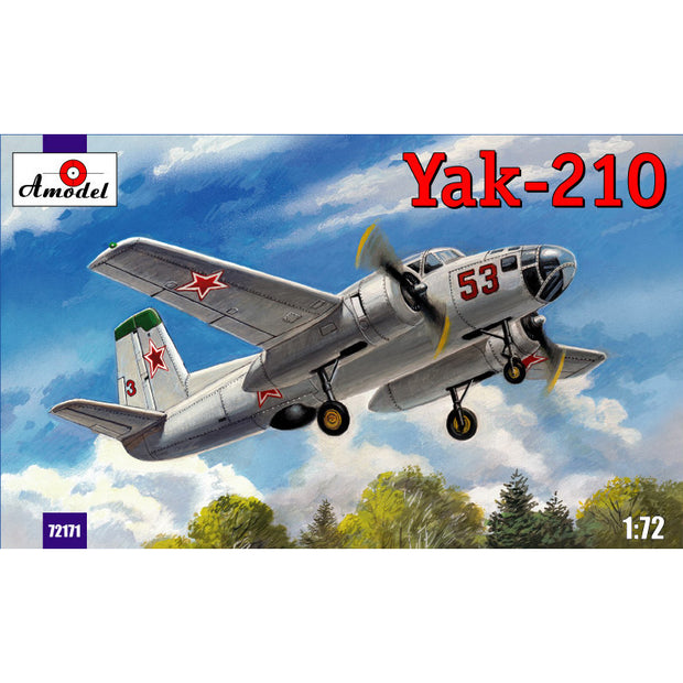 Yak-210 Soviet trainer aircarft Scale 1:72 Amodel AMO72171 Plastic Airplane Model Kit