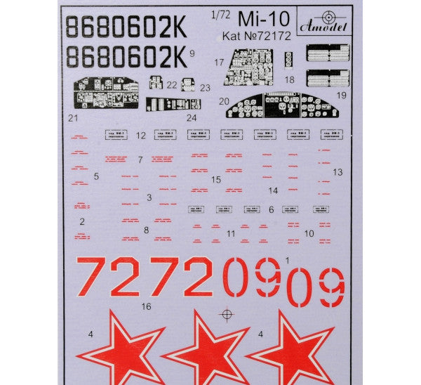 Mil Mi-10 Scale 1:72 Amodel AMO72172 Plastic Helicopter Model Kit