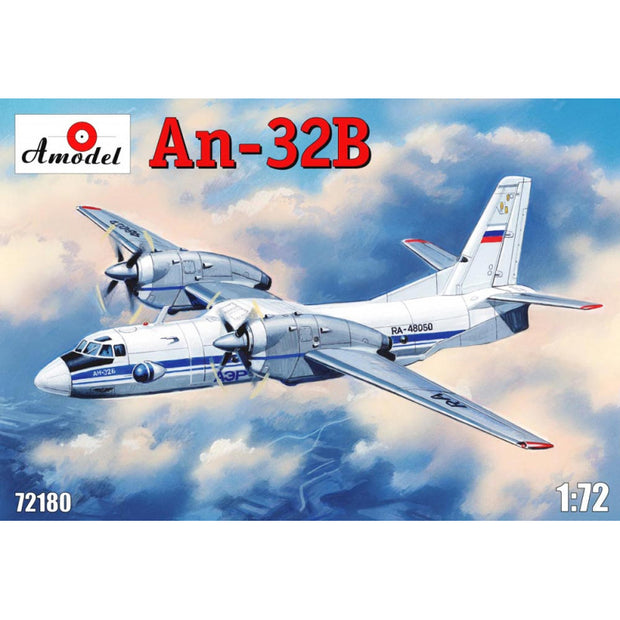 An-32B civil aircarft Scale 1:72 Amodel AMO72180 Scale Airplane Model Kit