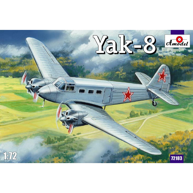 Yak-8 Soviet passenger aircraft Scale 1:72 Amodel AMO72183 Scale Airplane Model Kit