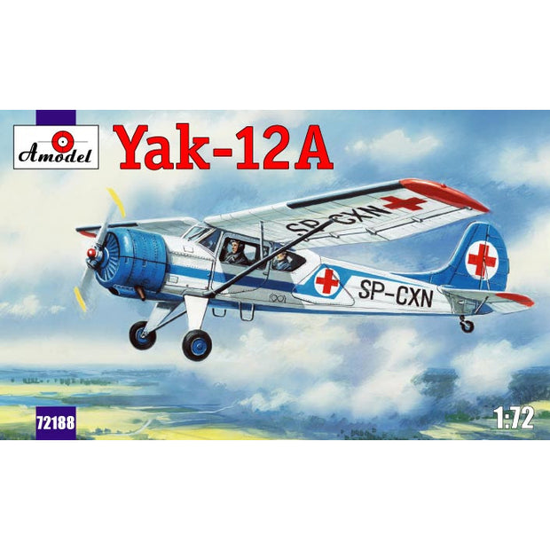 Yak-12A Soviet multirole aircraft Scale 1:72 Amodel AMO72188 Plastic Airplane Model Kit