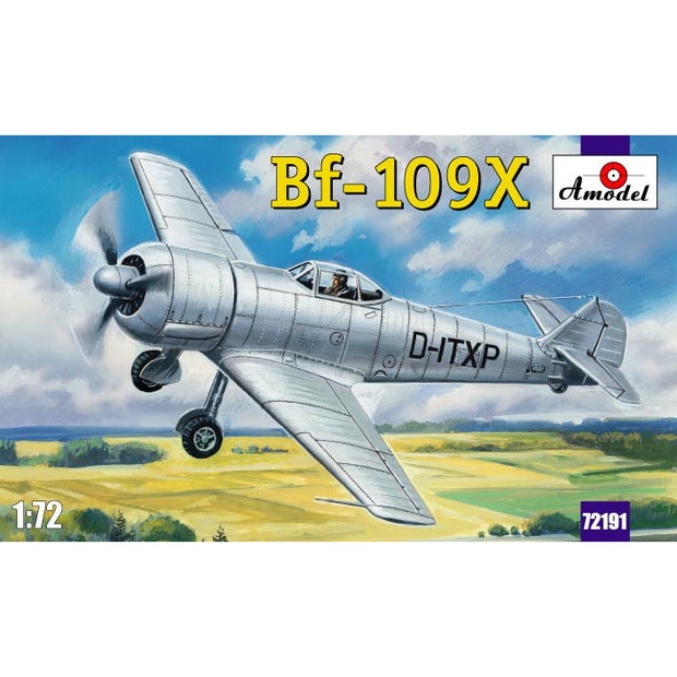 Bf-109X German experimental aircraft Scale 1:72 Amodel AMO72191 Plastic Airplane Model Kit