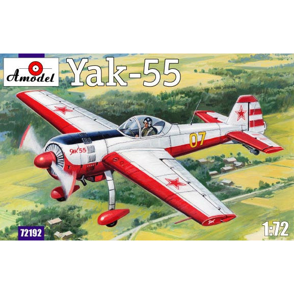 Yak-55 Soviet aerobatic aircraft Scale 1:72 Amodel AMO72192 Plastic Airplane Model Kit