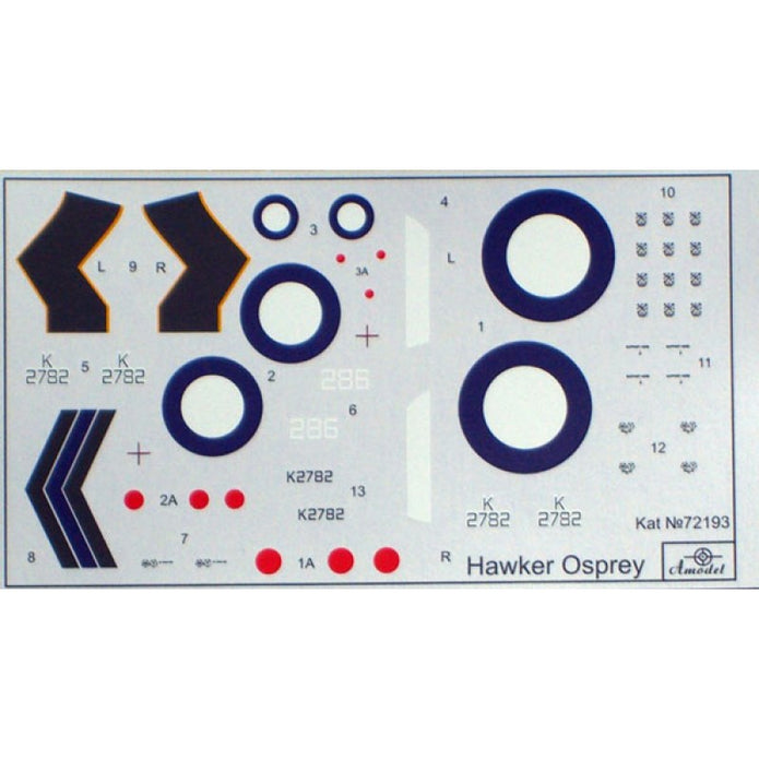 Hawker Osprey Scale 1:72 Amodel AMO72193 Plastic Airplane Model Kit