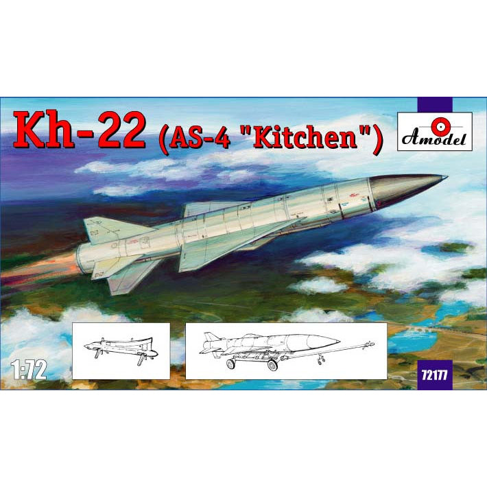 Kh-22 (AS-4 «Kitchen«) long-range anti-ship missile Scale 1:72 Amodel AMO72196 Plastic Airplane Model Kit