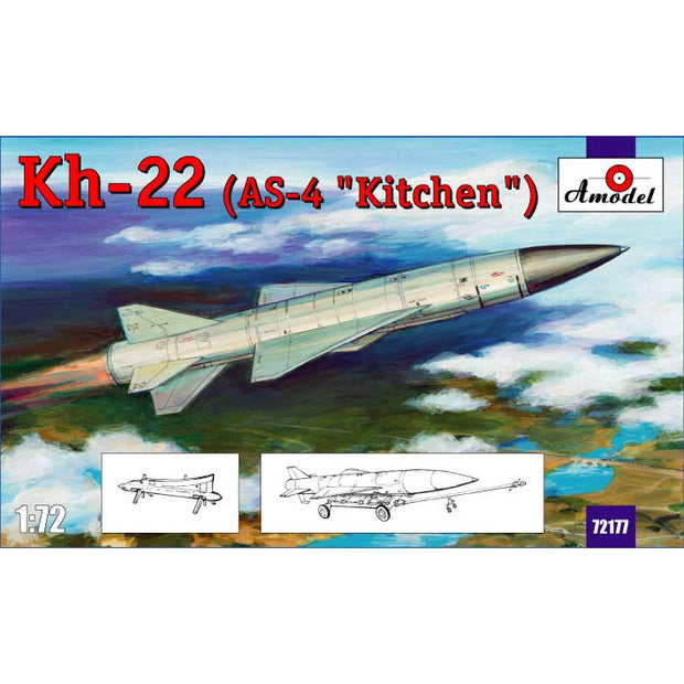 Kh-22 (AS-4 «Kitchen«) long-range anti-ship missile Scale 1:72 Amodel AMO72196 Plastic Airplane Model Kit
