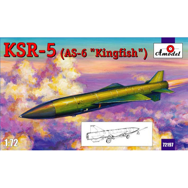 KSR-5 (AS-6 «Kingfish«) long-range anti-ship missile Scale 1:72 Amodel AMO72197 Plastic Airplane Model Kit