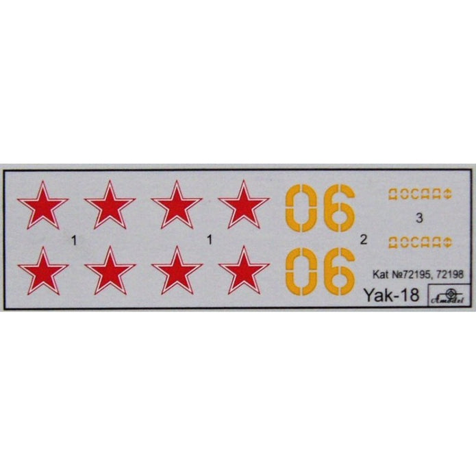 Yak-18 M-12 Scale 1:72 Amodel AMO72198 Plastic Airplane Model Kit