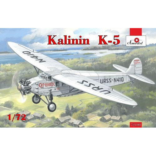 Kalinin K-5 Soviet airliner Scale 1:72 Amodel AMO72199 Plastic Airplane Model Kit