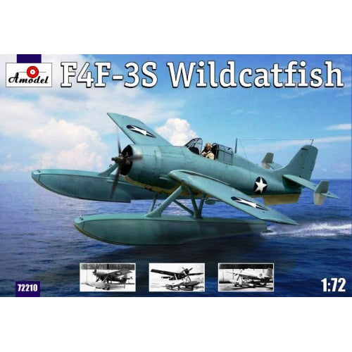 F4F-3S«Widcatfish» USAF floatplane Scale 1:72 Amodel AMO72210 Plastic Airplane Model Kit