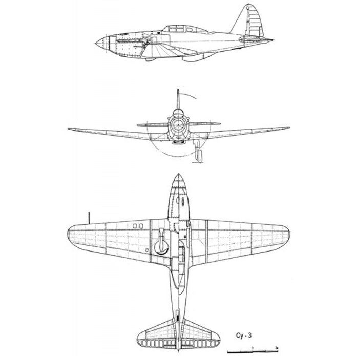 Sukhoi Su-3 Soviet fighter Scale 1:72 Amodel AMO72215 Scale Airplane Model Kit