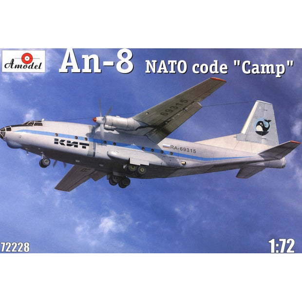 Plastic model Antonov An-8 civil aviation Scale 1:72 Amodel AMO72228 Plastic Airplane Model Kit