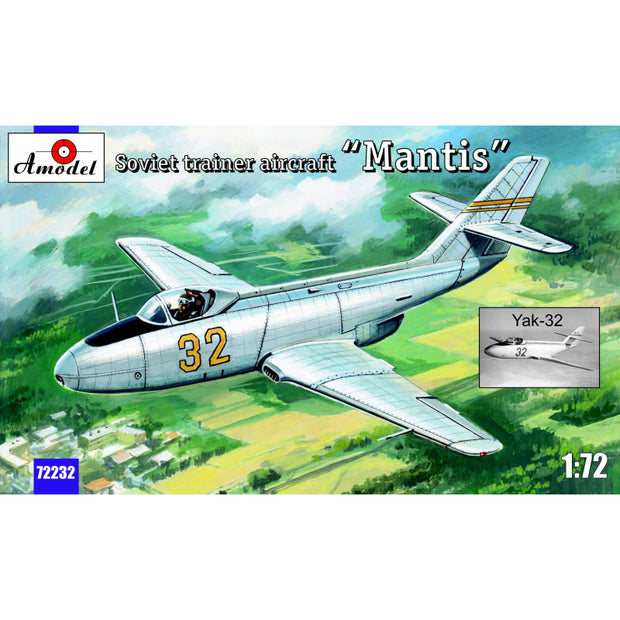 Yakovlev Yak-32 "Mantis" Soviet trainer aircraft Scale 1:72 Amodel AMO72232 Plastic Airplane Model Kit
