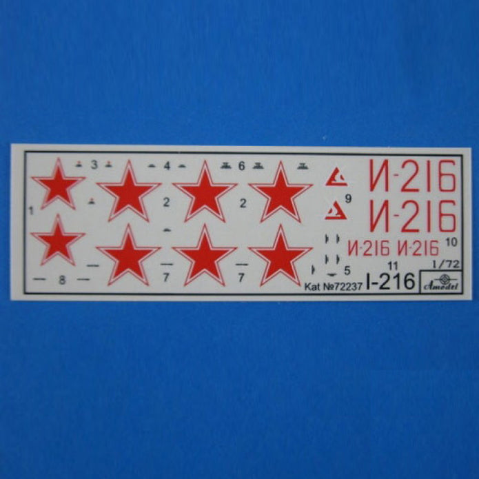 Alekseyev I-216 Scale 1:72 Amodel AMO72237 Plastic Airplane Model Kit