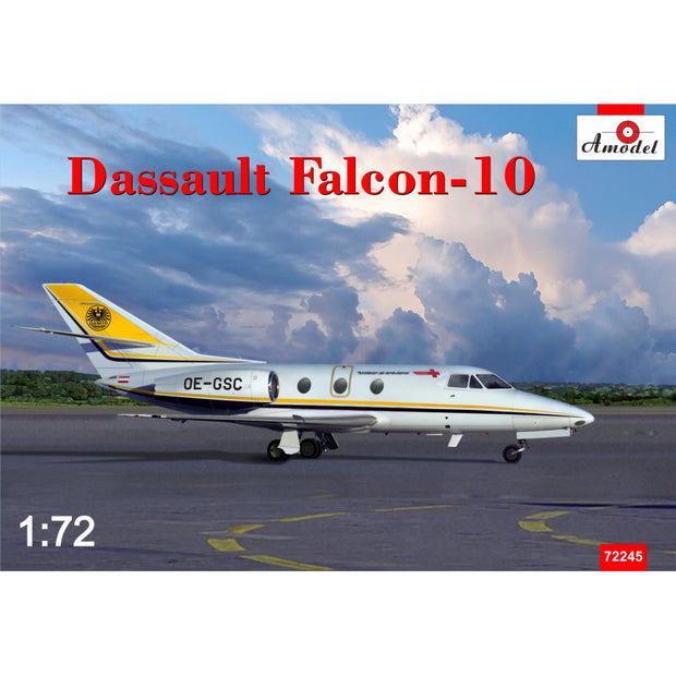 Dassault Falcon-100 Scale 1:72 Amodel AMO72245 Plastic Airplane Model Kit