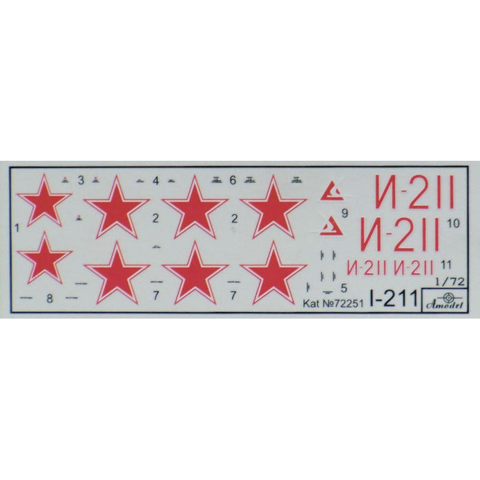 Alexeyev I-211 Scale 1:72 Amodel AMO72251 Plastic Airplane Model Kit