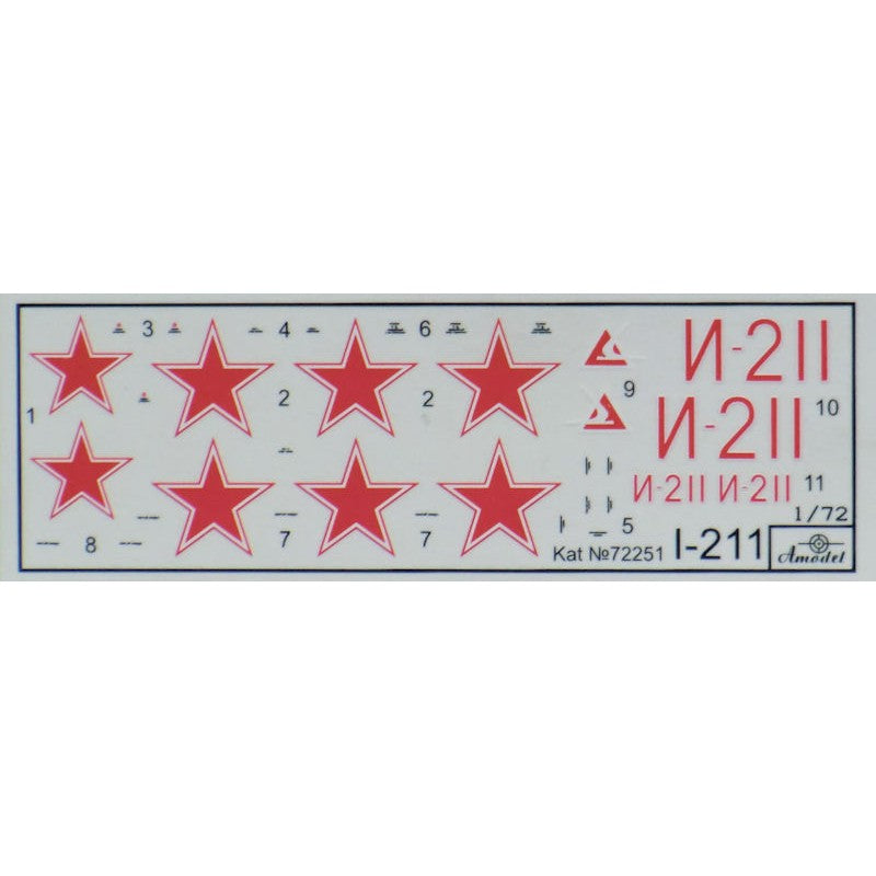 Alexeyev I-211 Scale 1:72 Amodel AMO72251 Plastic Airplane Model Kit