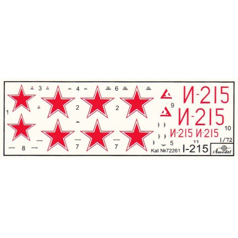 Alexeyev I-215 Scale 1:72 Amodel AMO72261 Scale Airplane Model Kit