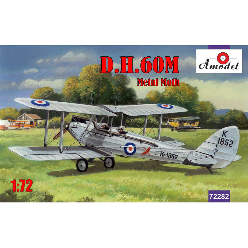 Biplane de Havilland DH.60M Metal Moth Scale 1:72 Amodel AMO72282 Plastic Model Kit