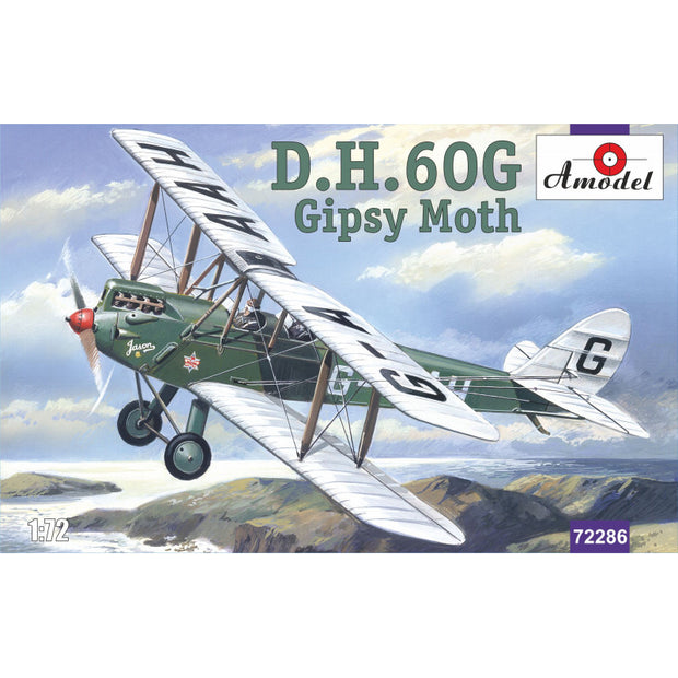 de Havilland DH.60G Gipsy Moth Scale 1:72 Amodel AMO72286 Plastic Airplane Model Kit