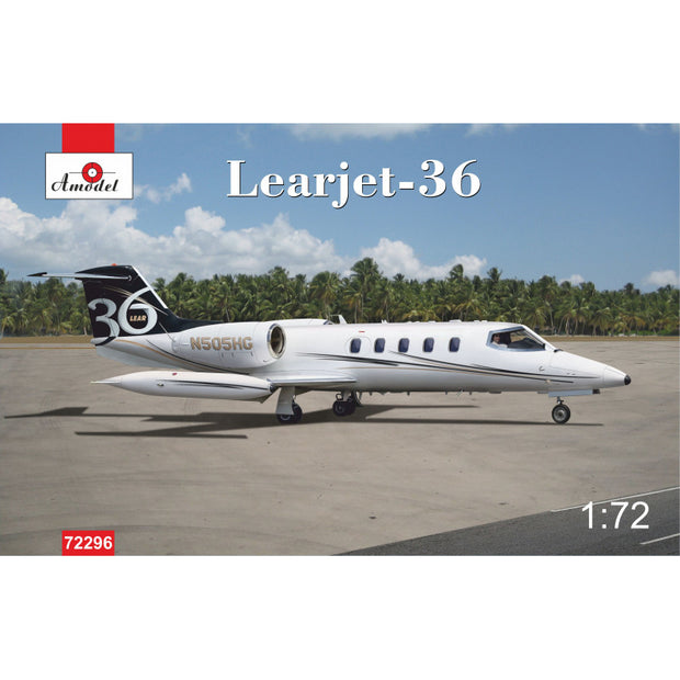 Passenger aircraft Learjet-35 Scale 1:72 Amodel AMO72296 Plastic Airplane Model Kit