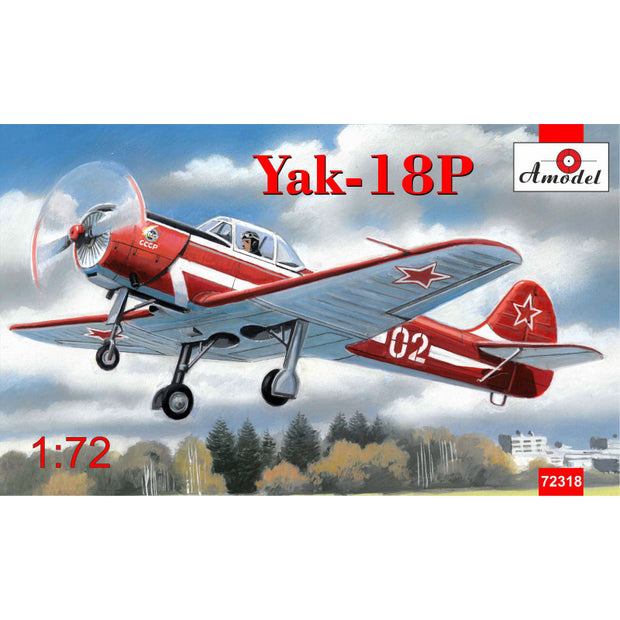 Yakovlev Yak-18P aerobatic aircraft Scale 1:72 Amodel AMO72318 Plastic Airplane Model Kit